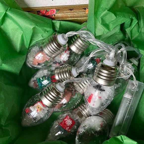 ** Nearly Five Feet of Christmas Fun Snow Globe Light Set - Picture 3 of 5
